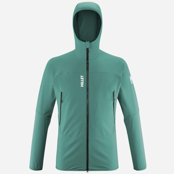 Kurtka softshell męska Millet Fusion XCS Hoodie M active fit. Zielone kurtki Millet, m, bez wzorów, z softshellu, bez kaptura. Za 539.99 zł.
