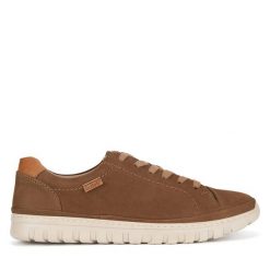Sneakersy Go Soft. Brązowe buty sportowe casual GO SOFT, bez wzorów, bez zapięcia. Za 229.99 zł.