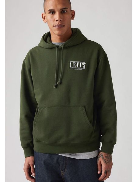 Levi's Bluza w kolorze ciemnozielonym rozmiar: XL. Zielone bluzy Levi's®, s, bez wzorów, z kapturem. Za 166.10 zł.