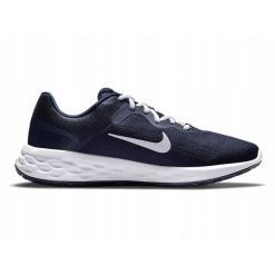 Buty do biegania na co dzień męskie NIKE REVOLUTION 6 dla aktywnych. Niebieskie buty do biegania Nike, bez wzorów, bez zapięcia, do biegania, nike revolution. Za 239.99 zł.
