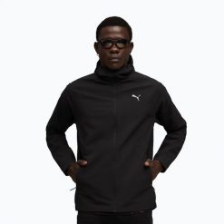 Kurtka do biegania męska PUMA Run Raincell. Czarne kurtki Puma, m, bez wzorów, z materiału, bez kaptura. Za 625.20 zł.