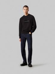 CALVIN KLEIN JEANS Bluza w kolorze czarnym rozmiar: L. Czarne bluzy Calvin Klein Jeans, l, bez wzorów, z bawełny, bez kaptura. Za 265.39 zł.