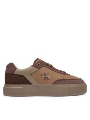 Calvin Klein Sneakersy Prime Cupsole Laceup Nu-Su Croc HM0HM02450 Brązowy. Brązowe buty sportowe casual CALVIN KLEIN, bez wzorów, ze skóry, bez zapięcia. Za 569.99 zł.
