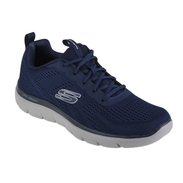 Buty sportowe Sneakersy męskie, Skechers Summits-Torre. Niebieskie buty sportowe casual Skechers, bez wzorów, bez zapięcia. Za 338.00 zł.