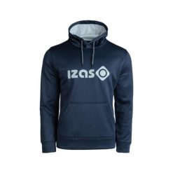 Bluza męska DUERO M V4 z regulowanym kapturem, logo i kieszenią kangurkową. Niebieskie bluzy z kapturem Izas, na zimę, l, bez wzorów, z dresówki, z kapturem. Za 182.57 zł.
