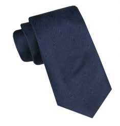 Elegancki i Modny Krawat Jedwabny - Alties - Granatowy, Geometryczna Faktura. Niebieskie krawaty i muchy Alties, bez wzorów, z jedwabiu. Za 115.00 zł.