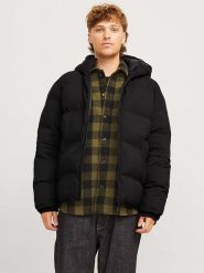 Jack & Jones Kurtka zimowa w kolorze czarnym rozmiar: L. Czarne kurtki Jack & Jones, na zimę, l, bez wzorów, bez kaptura. Za 194.61 zł.