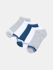 Krótkie skarpetki 5 pack - granatowy. Niebieskie skarpety Sinsay, bez wzorów. Za 15.99 zł.