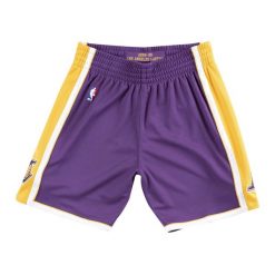 Szorty oryginalne Los Angeles Lakers NBARoad 08-09. Fioletowe szorty Mitchell & Ness, bez wzorów, sportowe. Za 736.50 zł.