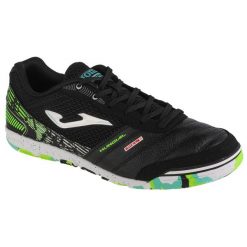 Buty piłkarskie halowe unisex Joma Mundial treningowe halówki do futsalu. Czarne buty treningowe Joma, bez wzorów, do piłki nożnej. Za 199.99 zł.