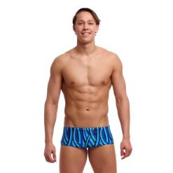 Trunki męskie Funky Trunks Snork City - sidewinder. Niebieskie odzież kąpielowa Funky Trunks, m, bez wzorów, sportowe. Za 159.00 zł.