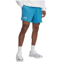 Spodenki Męskie Under Armour Dresowe Luźne Rival Terry 6in Short. Niebieskie krótkie spodenki sportowe Under Armour, m, bez wzorów, z dresówki, sportowe. Za 169.99 zł.