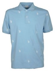 U.S. Polo Assn. Koszulka polo w kolorze błękitnym rozmiar: L. Niebieskie koszulki polo U.S. Polo Assn., l, bez wzorów, z bawełny, bez kołnierzyka, bez ramiączek. Za 152.98 zł.