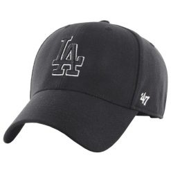 Czapka z daszkiem dla dorosłych 47 Brand MLB Los Angeles Dodgers Cap. Czarne czapki z daszkiem 47 Brand, bez wzorów. Za 173.50 zł.