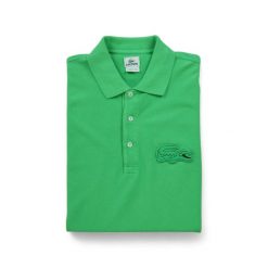 Second life - Męskie zielone polo z krótkim rękawem - Jak nowy. Zielone koszulki polo LACOSTE, m, bez wzorów, bez kołnierzyka, bez ramiączek, tenisowe. Za 170.36 zł.