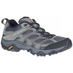 Buty trekkingowe dla mężczyzn Merrel Moab 3. Szare buty trekkingowe Merrell, bez wzorów, bez zapięcia, trekkingowe. Za 459.99 zł.
