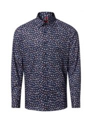 Finshley & Harding Męska koszula biznesowa Mężczyźni Slim Fit Bawełna niebieski wzorzysty, 40. Niebieskie koszule Finshley & Harding, m, bez wzorów, z bawełny, bez kołnierzyka, bez ramiączek. Za 199.95 zł.