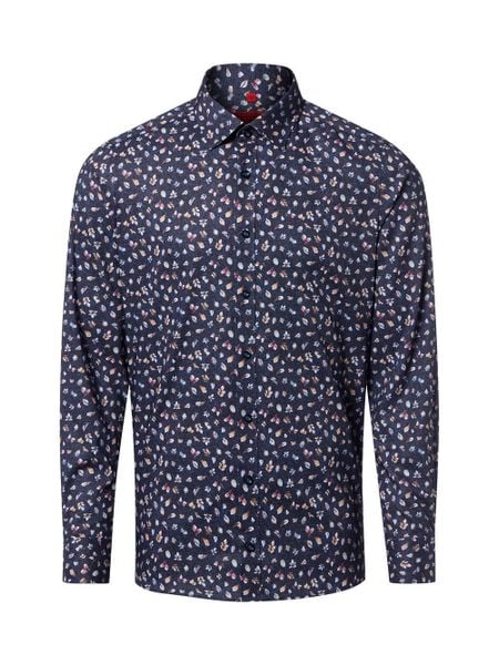 Finshley & Harding Męska koszula biznesowa Mężczyźni Slim Fit Bawełna niebieski wzorzysty, 42. Niebieskie koszule Finshley & Harding, m, bez wzorów, z bawełny, bez kołnierzyka, bez ramiączek. Za 199.95 zł.