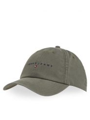 Tommy Jeans Czapka z daszkiem Tjm Linear Washed Cap AM0AM13355 Zielony. Zielone czapki z daszkiem Tommy Jeans, bez wzorów, z bawełny. Za 129.99 zł.