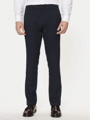 Tom Tailor Chinosy 1044345 Granatowy Slim Fit. Niebieskie eleganckie spodnie Tom Tailor, m, z wiskozy. Za 179.99 zł.
