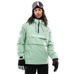 Kurtka snowboardowa męska W6 Elm. Zielone kurtki SIROKO, l, bez wzorów, bez kaptura. W wyprzedaży za 555.00 zł.