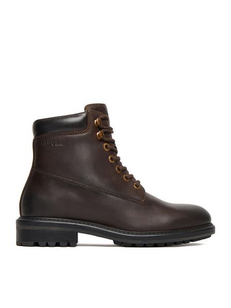 Badura Trzewiki EO-HAMPTON-03 MI08 Brązowy. Brązowe botki sznurowane Badura, bez wzorów, ze skóry, bez obcasa, bez zapięcia. Za 399.99 zł.