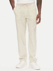 Lindbergh Spodnie materiałowe 30-003030 Beżowy Relaxed Fit. Brązowe spodnie materiałowe Lindbergh, m, bez wzorów, z bawełny. Za 339.99 zł.