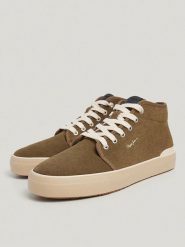 Pepe Jeans FOOTWEAR Skórzane sneakersy w kolorze brązowym rozmiar: 45. Brązowe buty sportowe casual Pepe Jeans FOOTWEAR, bez wzorów, z jeansu, bez zapięcia. Za 149.31 zł.