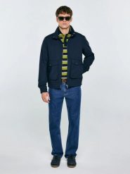 Kurtka męska wiatrówka granatowa Chakan 403. Niebieskie kurtki BIG STAR, l, bez wzorów, z bawełny, bez kaptura. Za 299.99 zł.