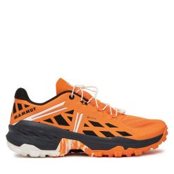 Trekkingi Mammut. Szare botki sznurowane Mammut, bez wzorów, bez obcasa, bez zapięcia. Za 669.99 zł.