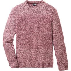 Sweter z okrągłym dekoltem Regular Fit bonprix czerwony klonowy melanż. Swetry nierozpinane marki bonprix. Za 59.99 zł.