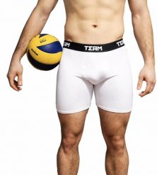 Podspodenki do piłki siatkowej męskie JG TEAM Bioactive. Białe odzież kompresyjna JG TEAM, l, bez wzorów, z gumy, na fitness i siłownię. Za 64.99 zł.