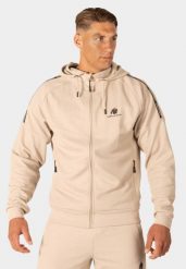 Harvey Z kapturem Kurtka dresowa - Beżowy. Brązowe kurtki GORILLA WEAR, xl, bez wzorów, z bawełny, z kapturem. Za 285.00 zł.