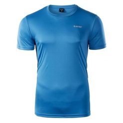 Koszulka męska Hi-Tec Sibic - niebieska, Rozmiar M. Niebieskie t-shirty Hi-tec, l, bez wzorów, z dzianiny, bez kołnierzyka, bez ramiączek. W wyprzedaży za 39.99 zł.