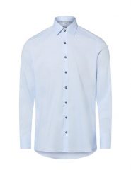 Olymp Level Five koszula biznesowa Mężczyźni Slim Fit Bawełna niebieski, 44. Niebieskie koszule OLYMP Level Five, m, bez wzorów, z bawełny, bez kołnierzyka, bez ramiączek. Za 329.95 zł.