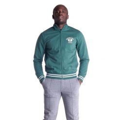 Męski dres College ze stójką i zamkiem błyskawicznym. Zielone komplety dresowe LEONE 1947 APPAREL, m, bez wzorów, z dresówki, bez ramiączek. Za 147.31 zł.