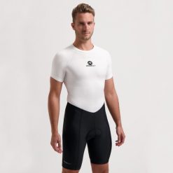 Spodenki rowerowe męskie Rogelli ECON, bez szelek. Czarne spodenki rowerowe Rogelli, m, bez wzorów, z elastanu, rowerowe. Za 126.00 zł.