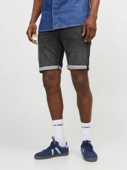 Jack & Jones Szorty dżinsowe "Rick" w kolorze ciemnoszarym rozmiar: S. Szare szorty Jack & Jones, s, z aplikacjami, z jeansu, klasyczne. Za 61.46 zł.