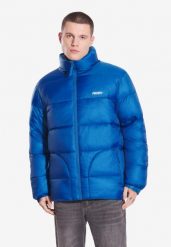 Kurtka turystyczna męska Prosto Puffer Void-9 zimowa. Niebieskie kurtki Prosto., na zimę, m, z aplikacjami, z poliamidu, bez kaptura. Za 221.99 zł.