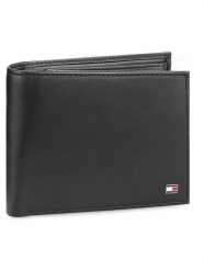 Tommy Hilfiger Duży Portfel Męski Eton Cc Flap And Coin Pocket AM0AM00652 Czarny. Czarne portfele Tommy Hilfiger, bez wzorów, ze skóry. Za 319.99 zł.