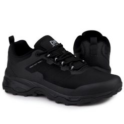 Buty męskie trekkingowe DK FALER. Czarne trekkingi DK, bez wzorów, z materiału, bez zapięcia. Za 158.00 zł.