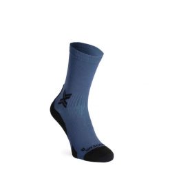 Skarpety biegowe X-Socks Run Discover Crew. Niebieskie skarpety X-Socks, bez wzorów. Za 80.99 zł.