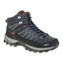 Buty Trekkingowe CMP Rigel Mid 3Q12947-51UG niebieskie. Niebieskie trekkingi bez wzorów, ze skóry, bez zapięcia. W wyprzedaży za 604.67 zł.