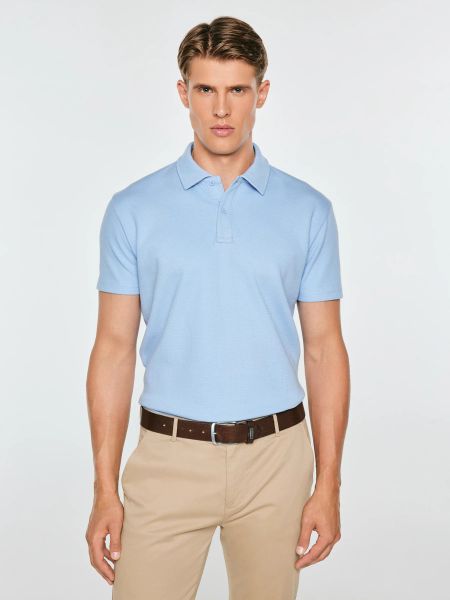 Koszulka męska polo niebieska nisser 400. Niebieskie koszulki polo BIG STAR, l, bez wzorów, z bawełny, bez kołnierzyka, bez ramiączek. Za 139.99 zł.