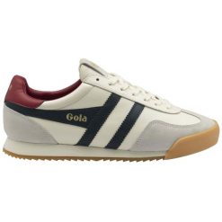 Sneakersy ze skóry Gola Europa. Białe buty sportowe casual Gola, bez wzorów, ze skóry, bez zapięcia. W wyprzedaży za 413.00 zł.
