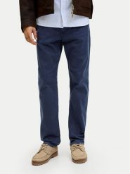 Jack & Jones Spodnie materiałowe Clark Finn 12293328 Granatowy Regular Fit. Niebieskie spodnie materiałowe Jack & Jones, m, bez wzorów, z bawełny. Za 209.99 zł.
