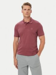 BOSS Polo Passenger 50507803 Bordowy Regular Fit. Czerwone koszulki polo Boss, m, bez wzorów, z bawełny, bez kołnierzyka, bez ramiączek. Za 399.99 zł.