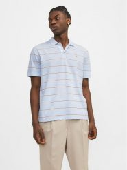Jack&Jones Polo Bluwin 12170931 Błękitny Regular Fit. Niebieskie koszulki polo Jack&Jones, l, bez wzorów, z bawełny, bez kołnierzyka, bez ramiączek. Za 79.99 zł.