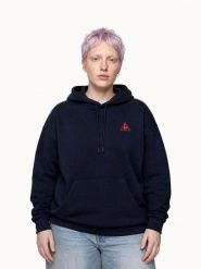 Bluza z kapturem Le Coq Sportif L'amour Du Sport. Niebieskie bluzy z kapturem le coq sportif, l, bez wzorów, z materiału, z kapturem. Za 403.00 zł.