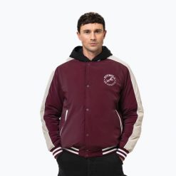 Kurtka męska Pitbull Manolito Baseball. Czerwone kurtki PITBULL, m, bez wzorów, z nylonu, bez kaptura. Za 309.99 zł.